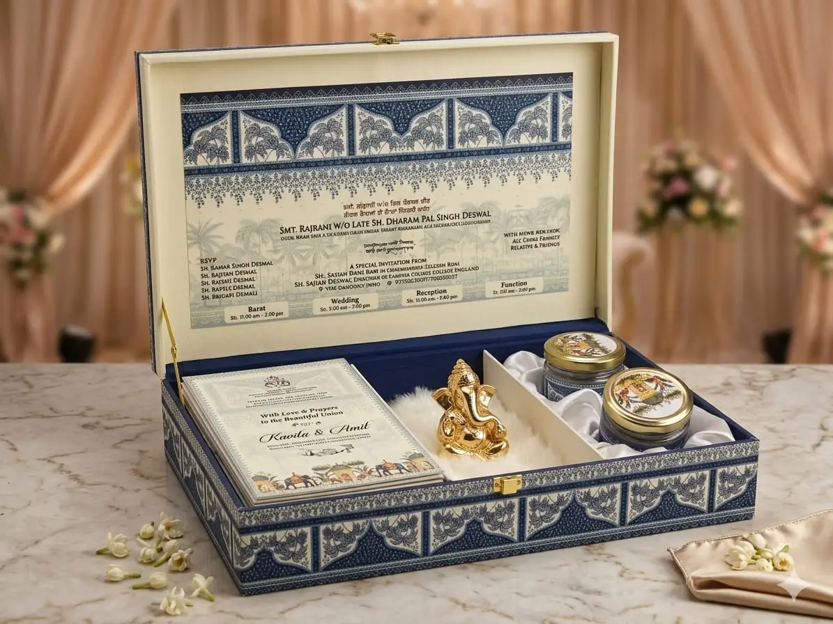Divine Ganesha Wedding Invitation Box