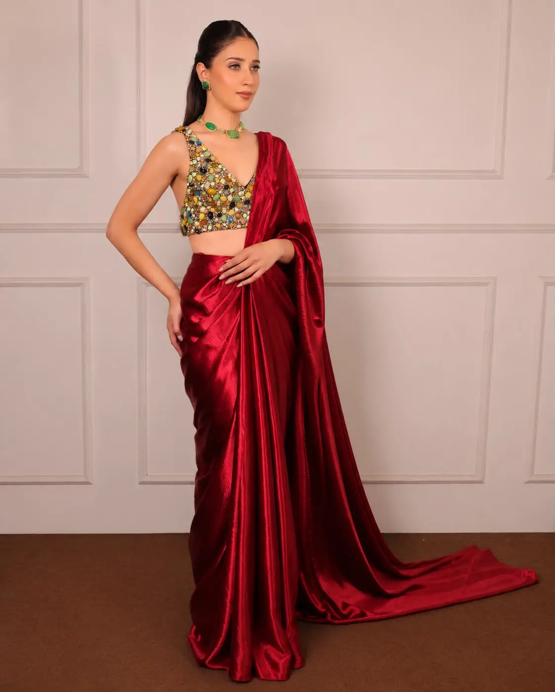 Ruby Gemstone Drape Set