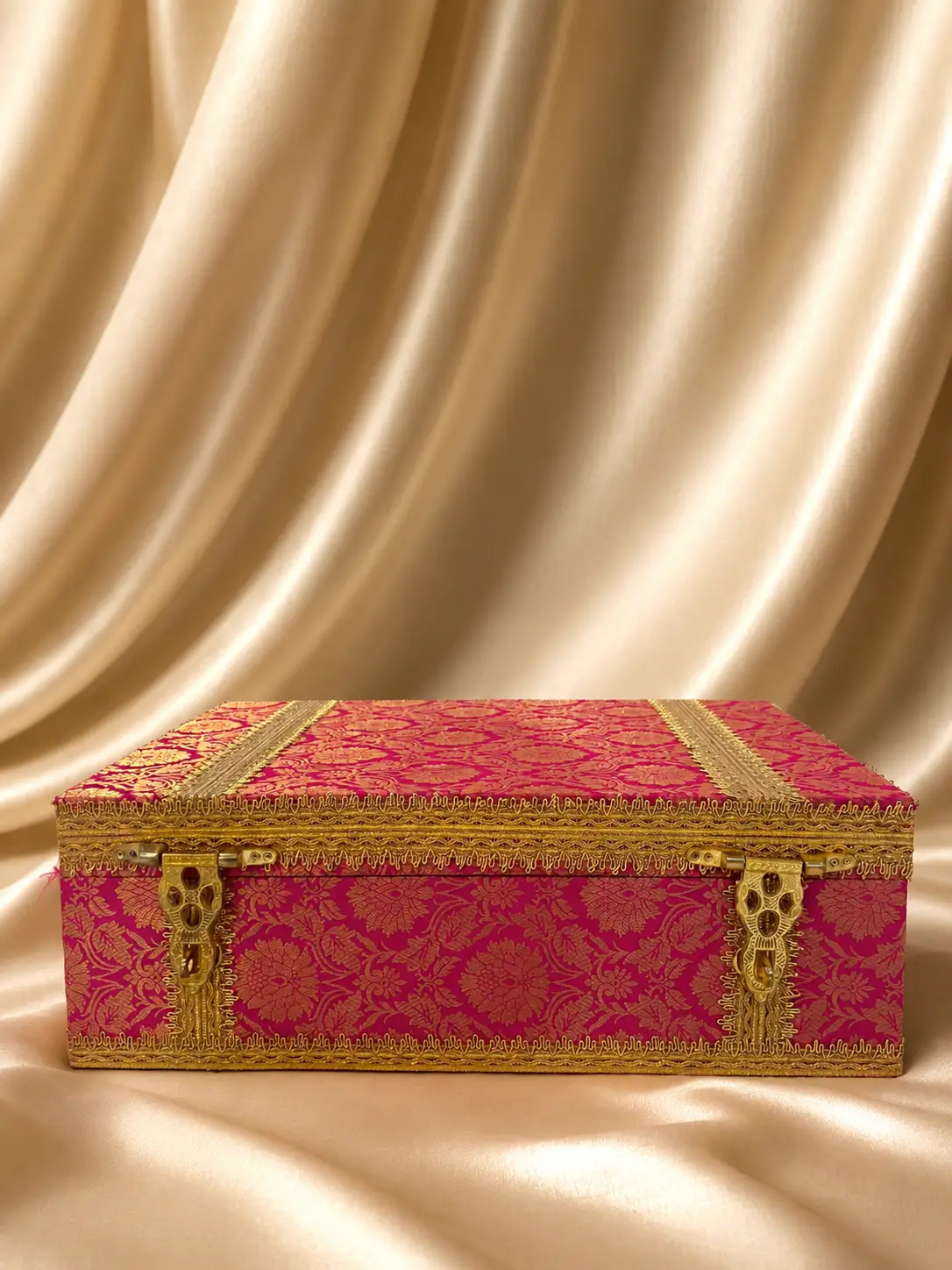 Pink Brocade Trousseau Box