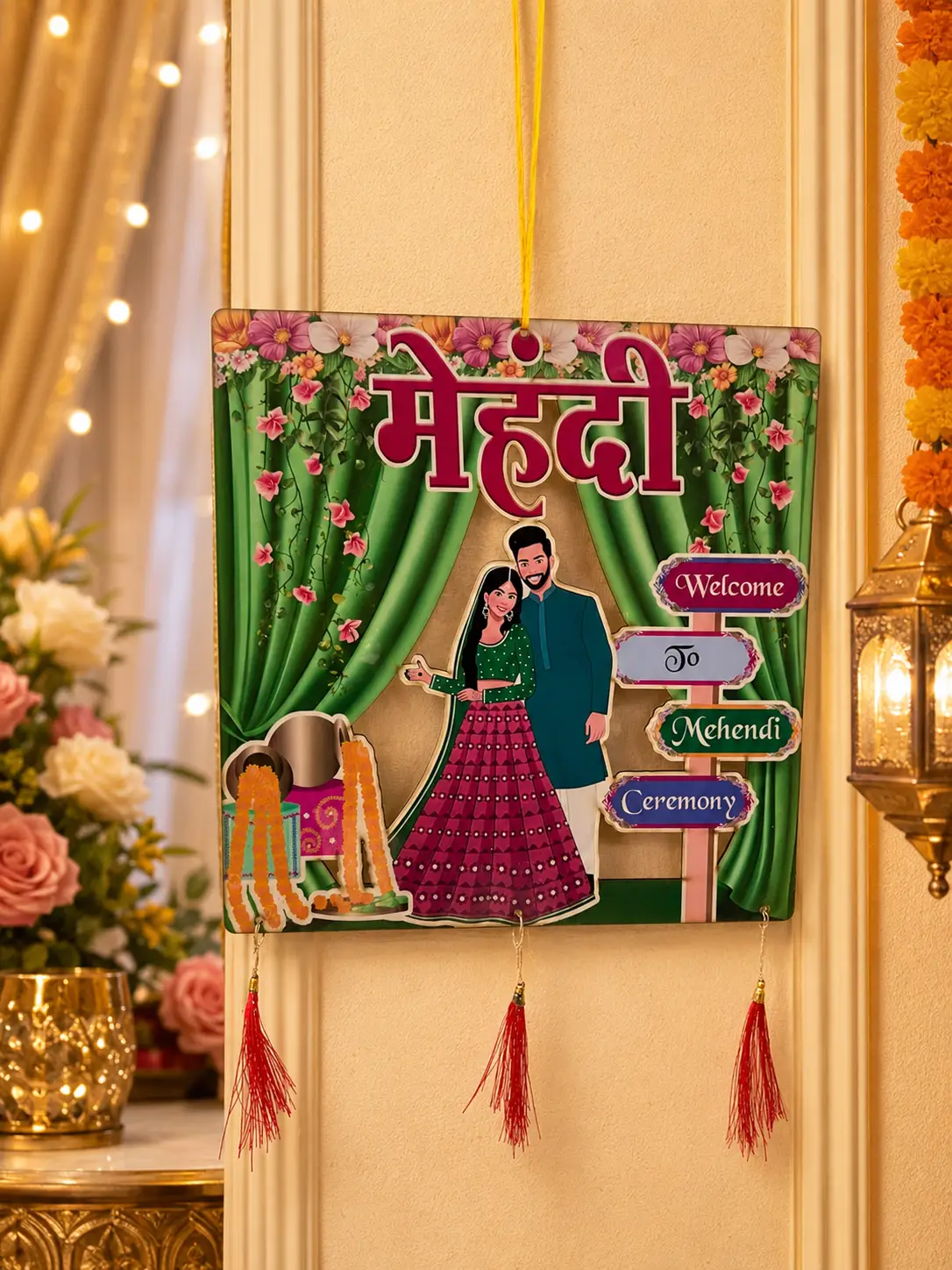 Mehendi Welcome Hanging Decor