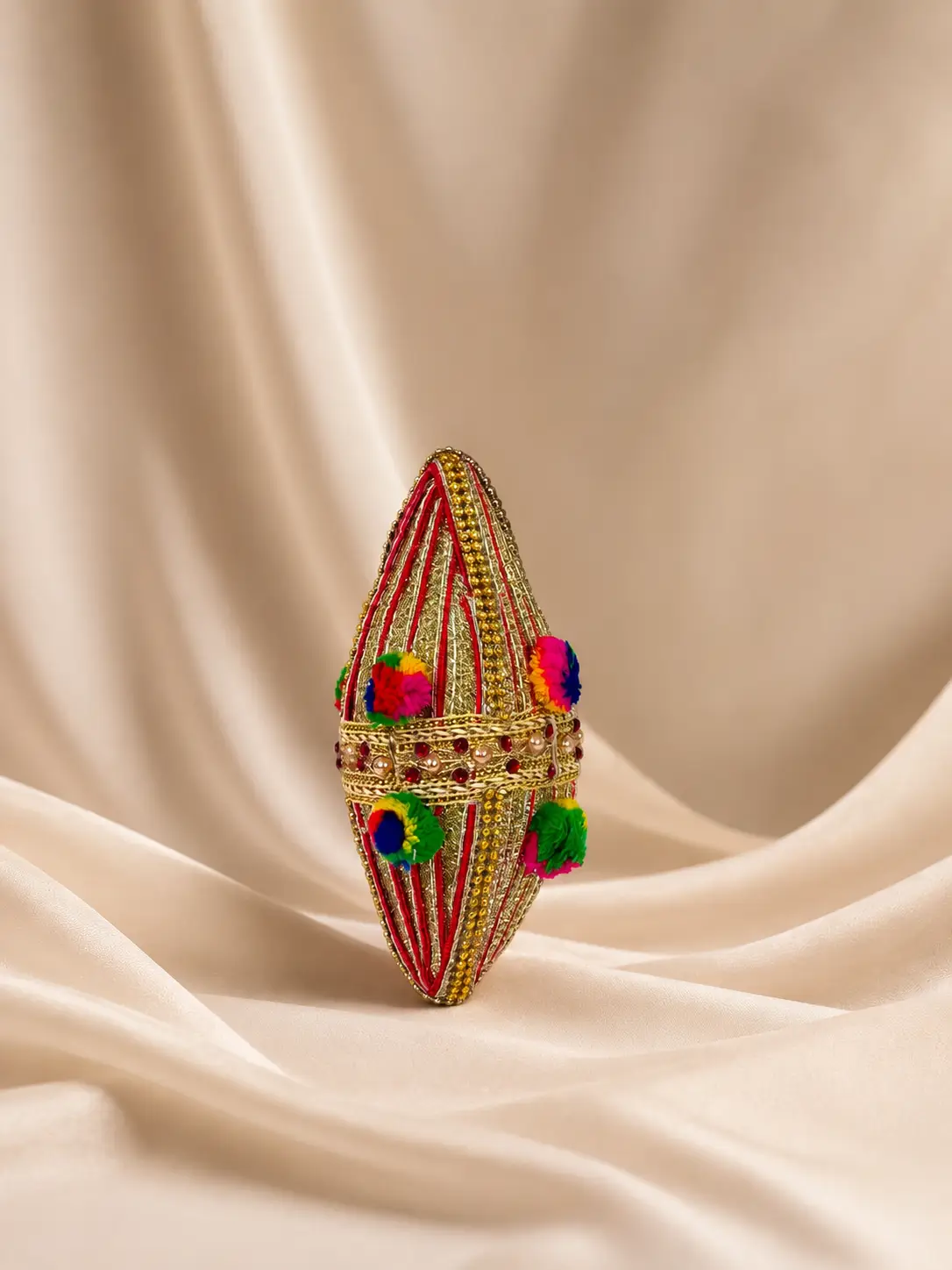 Traditional Pom-Pom Shagun Nariyal
