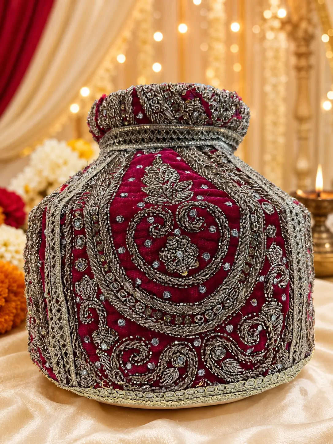 Rani Pink Royal Zardozi Ghroli