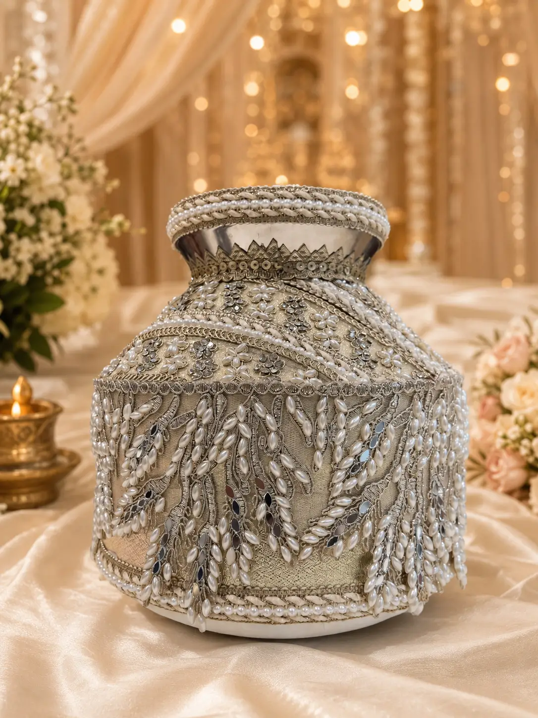 Ivory Pearl Bridal Ghroli