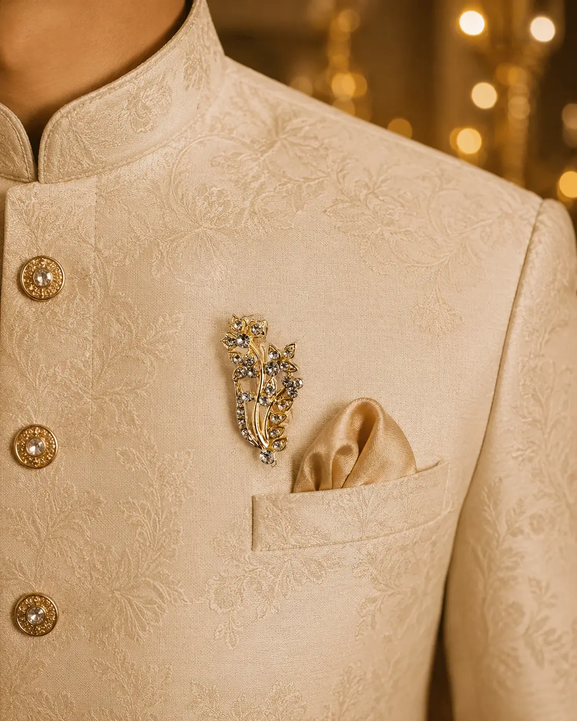 Floral Gold Brooch