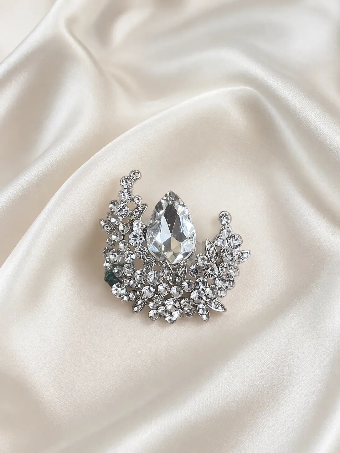 Crystal Crown Bloom Brooch