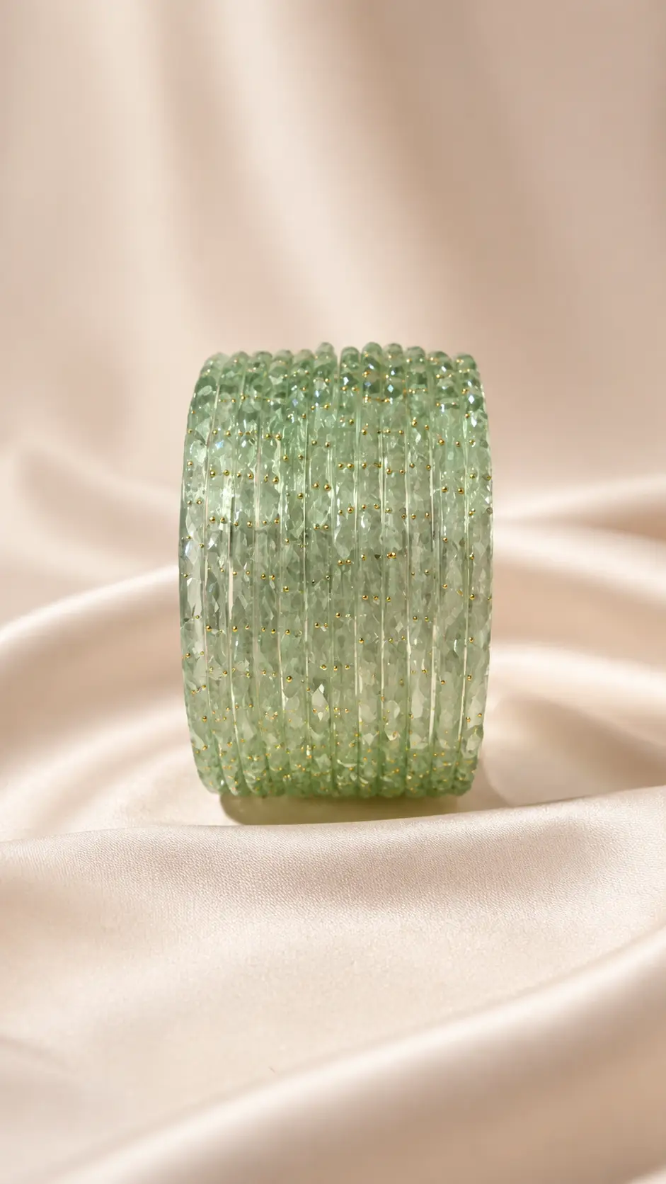 Green Glass Jelly Bangle