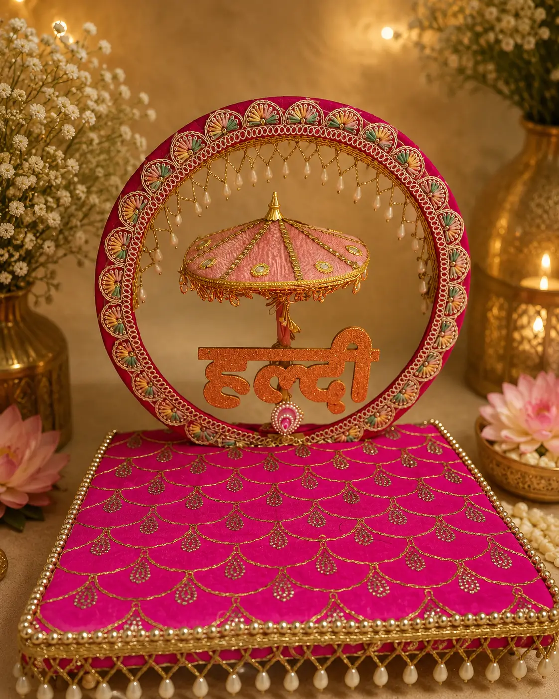 Hot Pink Haldi Platter