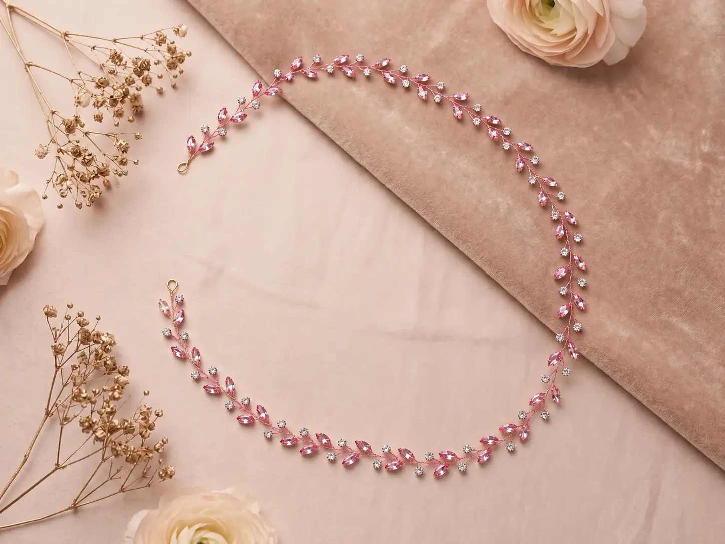 Pink Vine Hair Charm