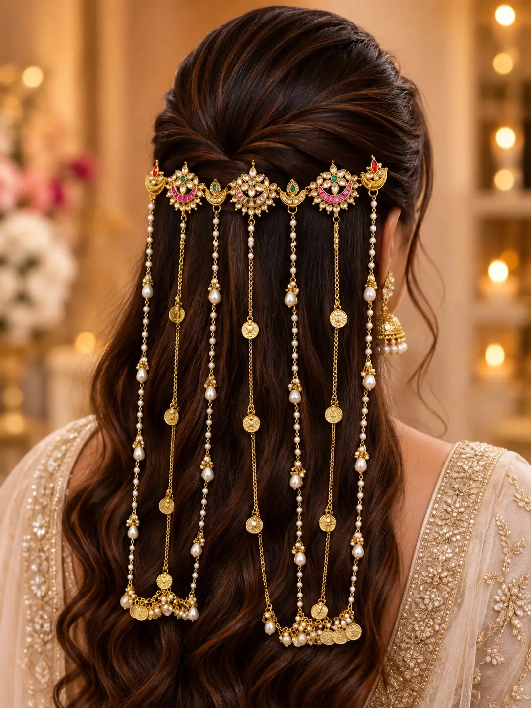 Kundan Pearl strings