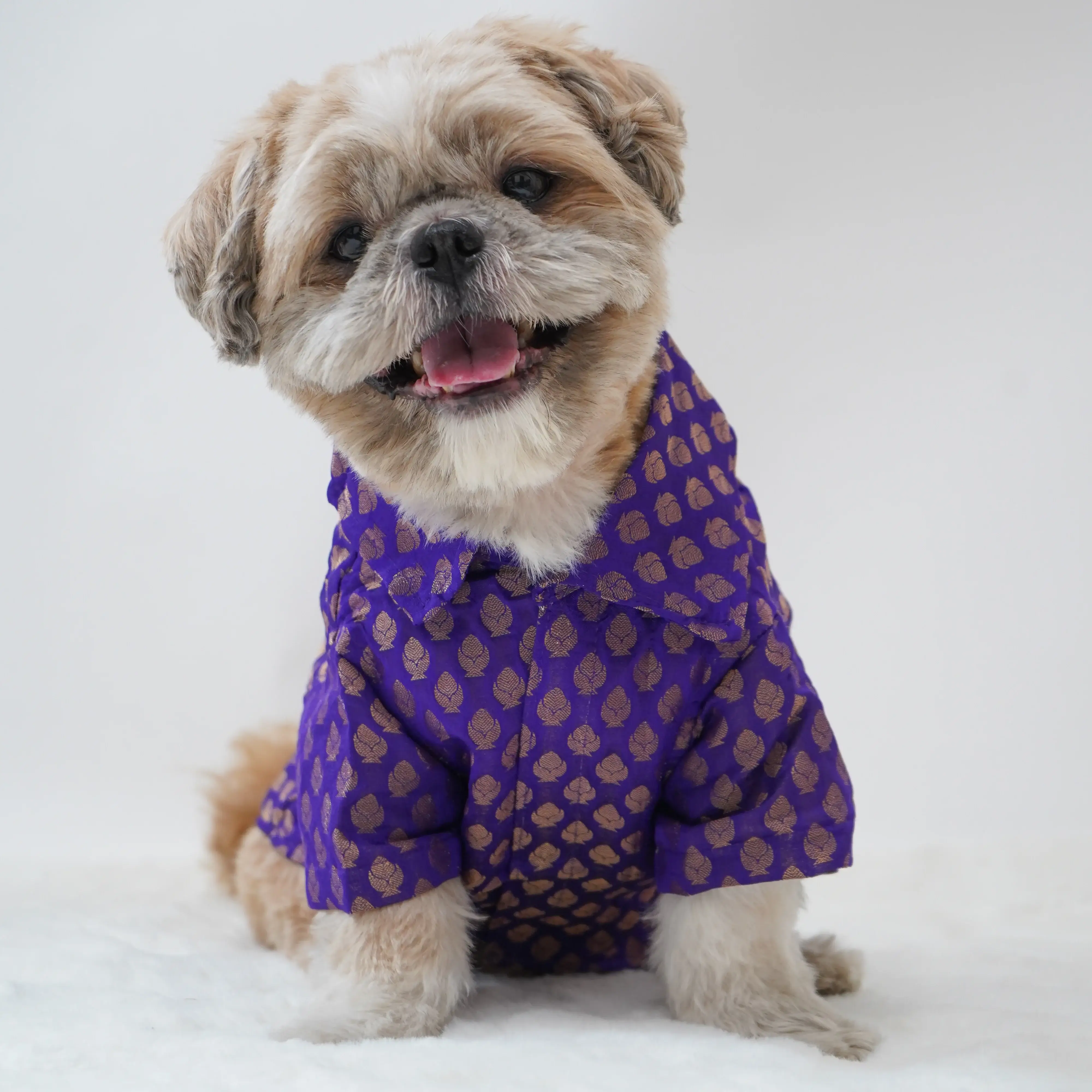 Purple Occasion Wear Shirt For Dogs