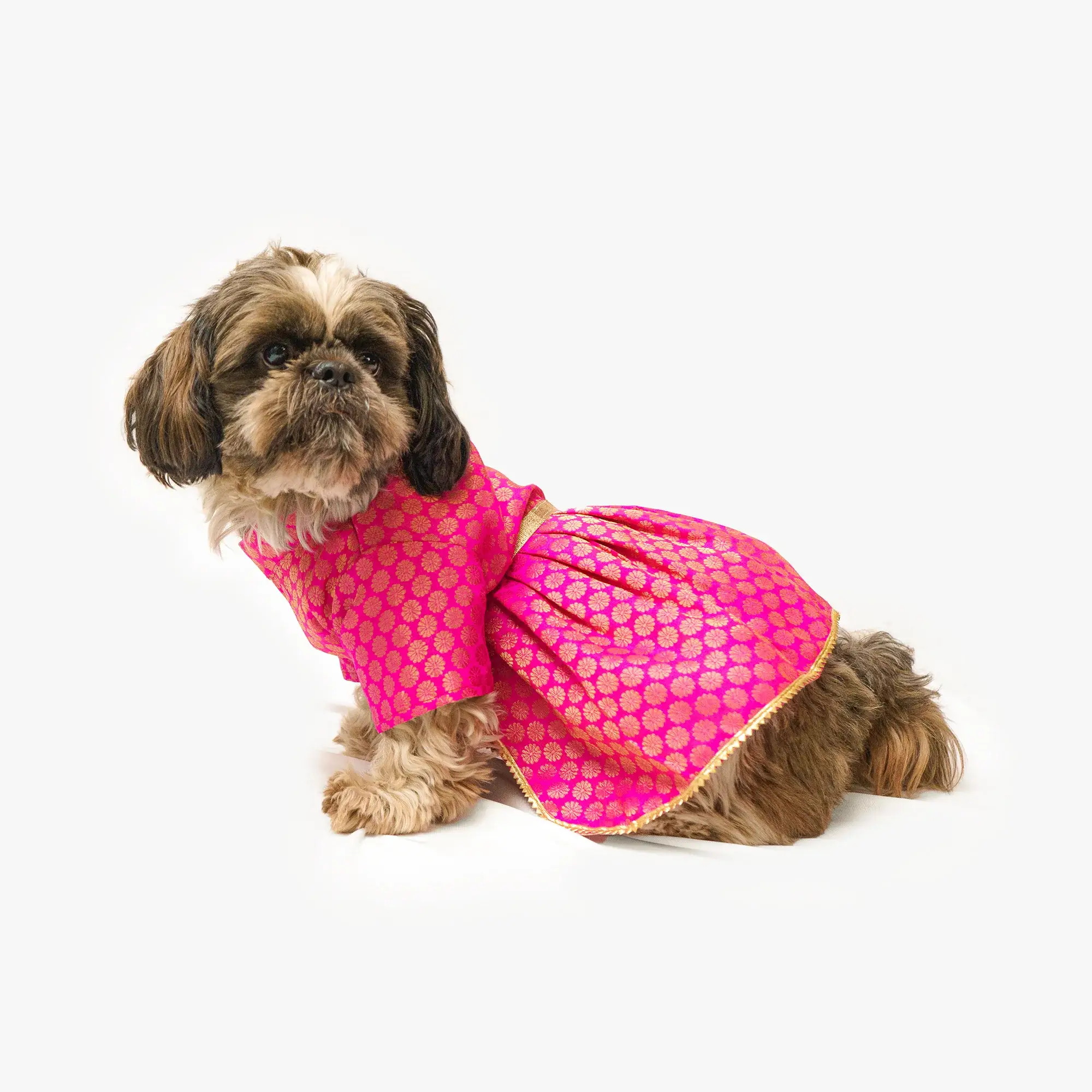 Pink Occasion Wear Dress For Dogs