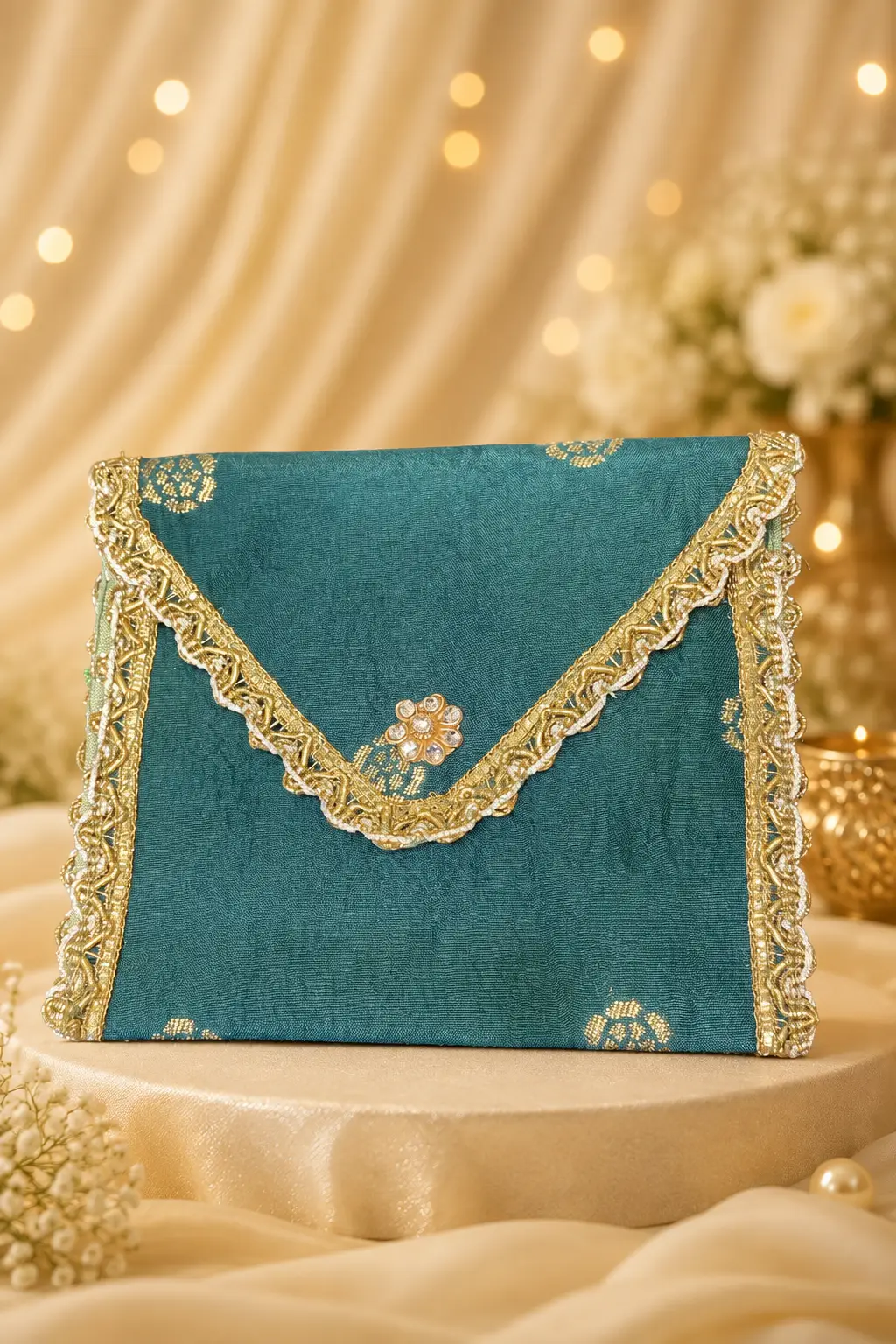 Emerald Gold Festive Pouch