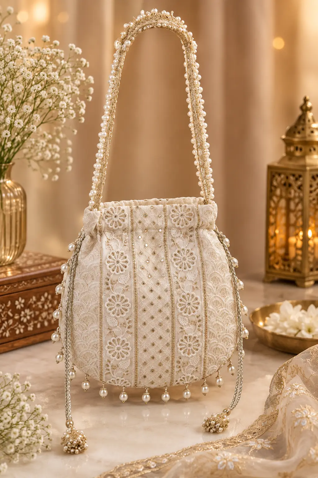 Ivory Pearl Potli