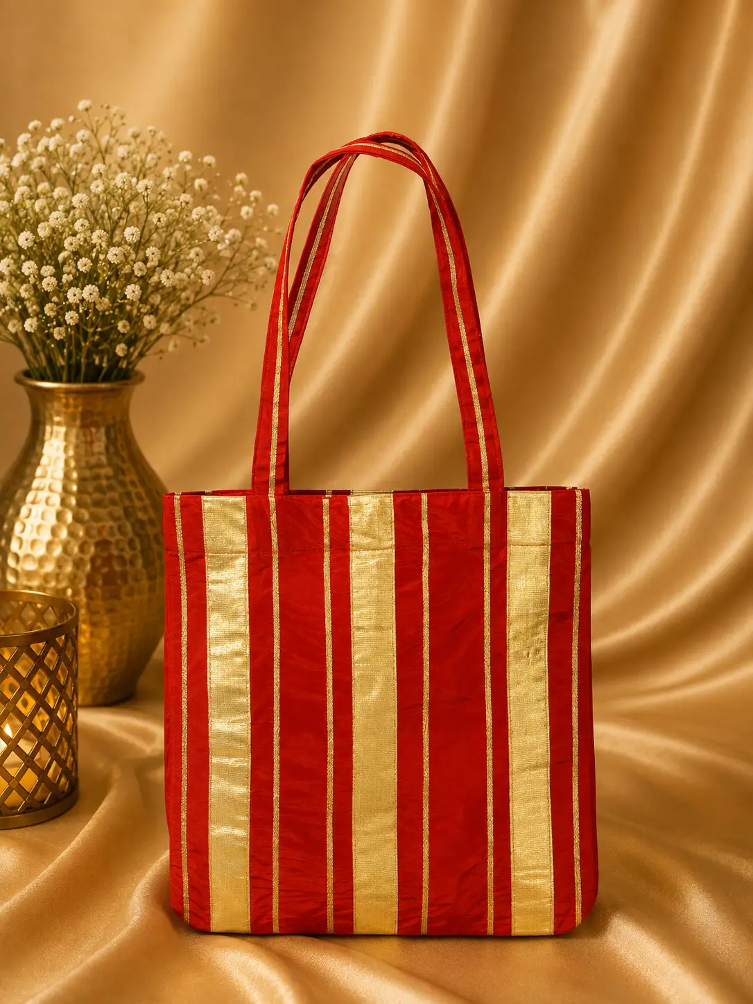 Crimson Stripe Bag