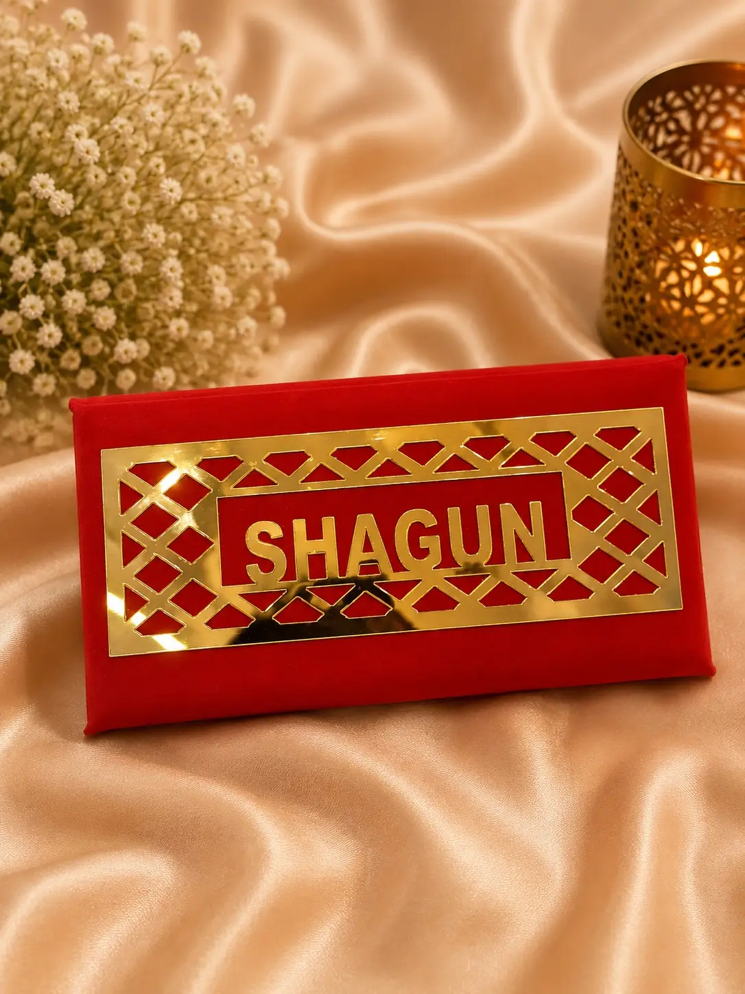 Royal Red Floral Shagun Envelope