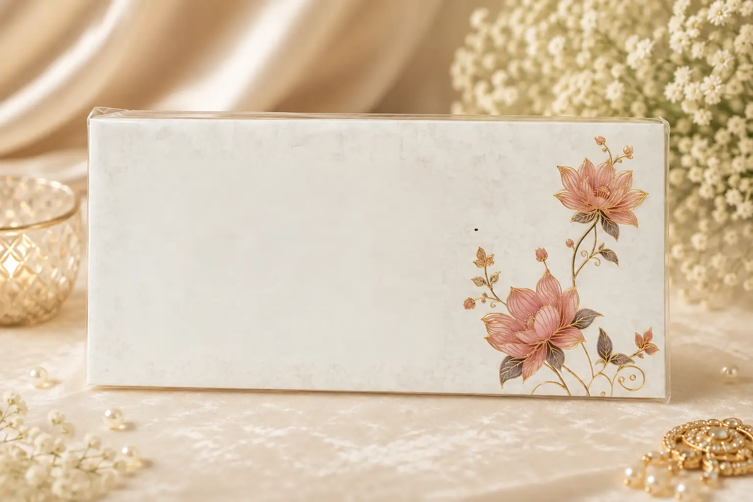 Golden Floral Shagun Envelope