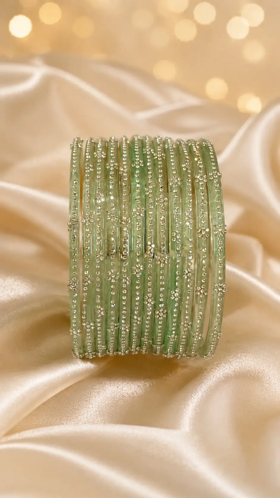 Teal Crystal Bangles (PACK OF 12)