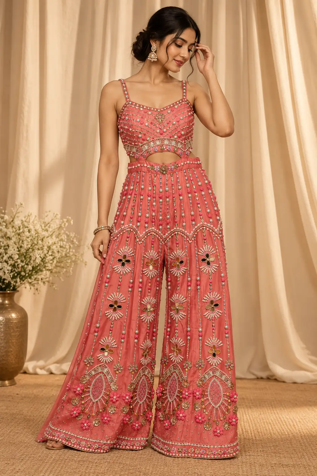 Coral Pearl Pant Suit