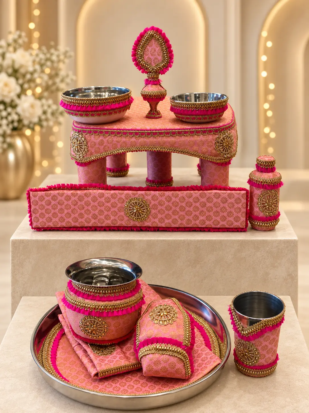 Imperial Shagun Thali Chowki Set