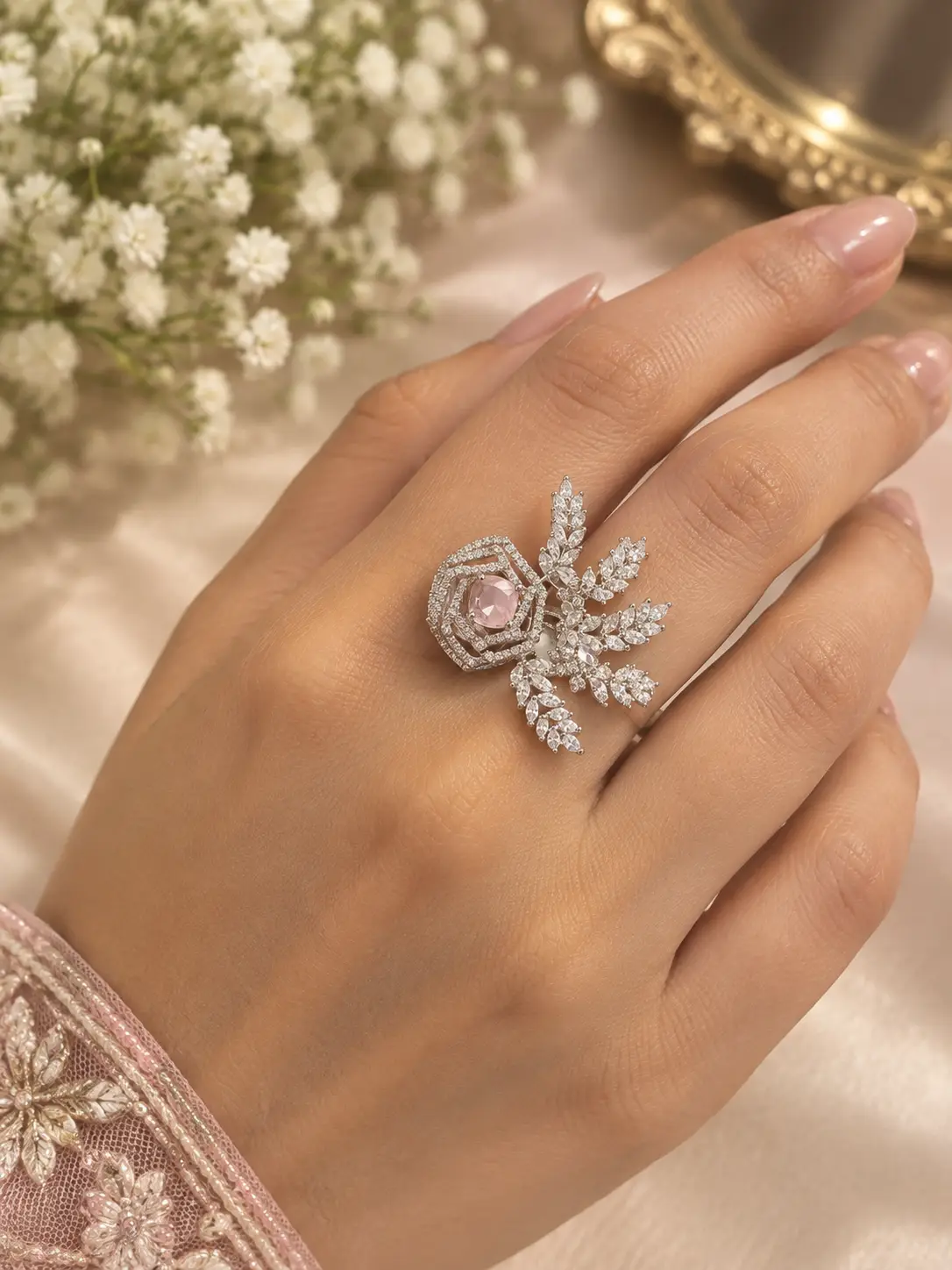Blush Bloom Diamond Ring