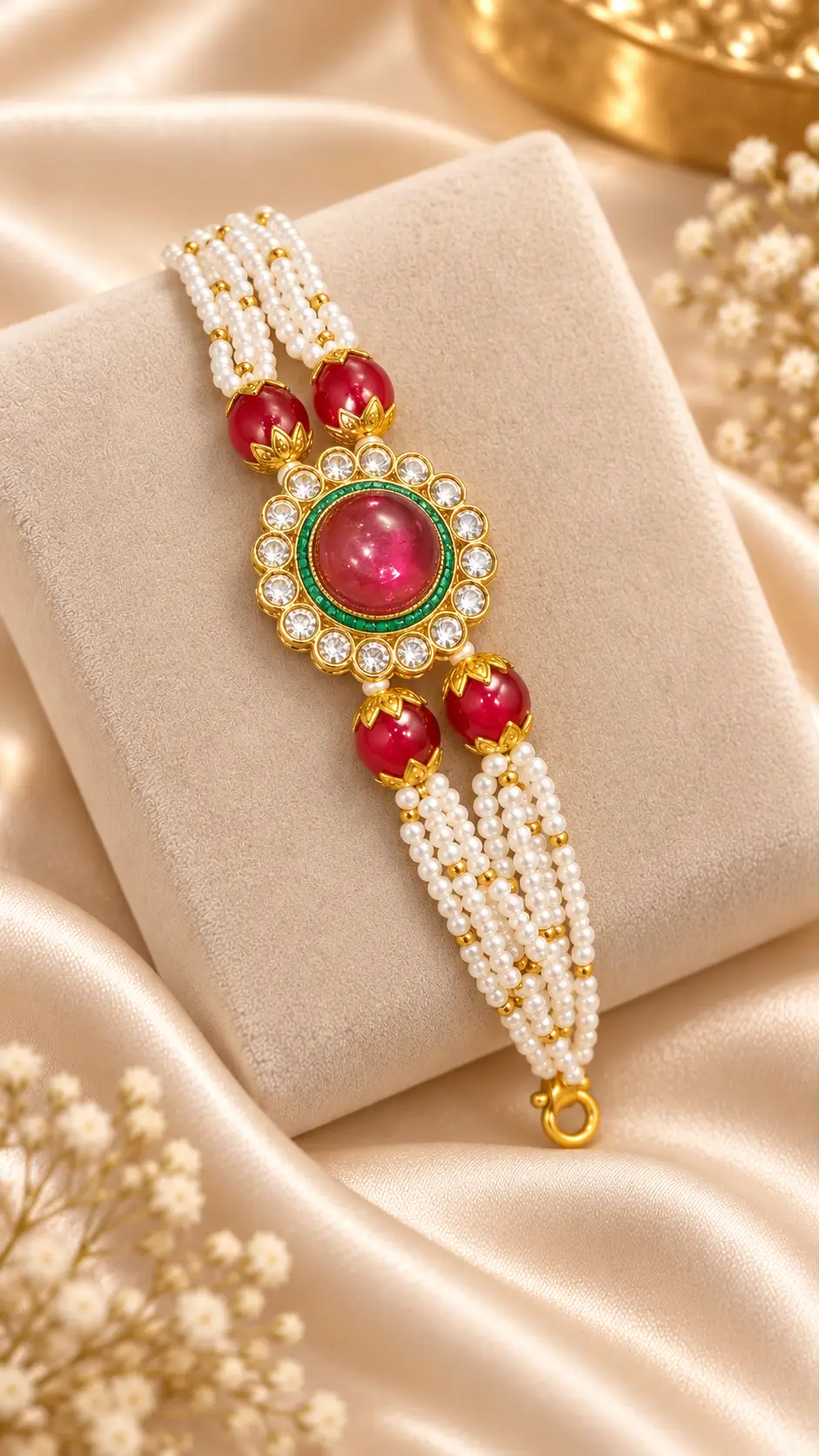 Kundan Pearl Bracelet