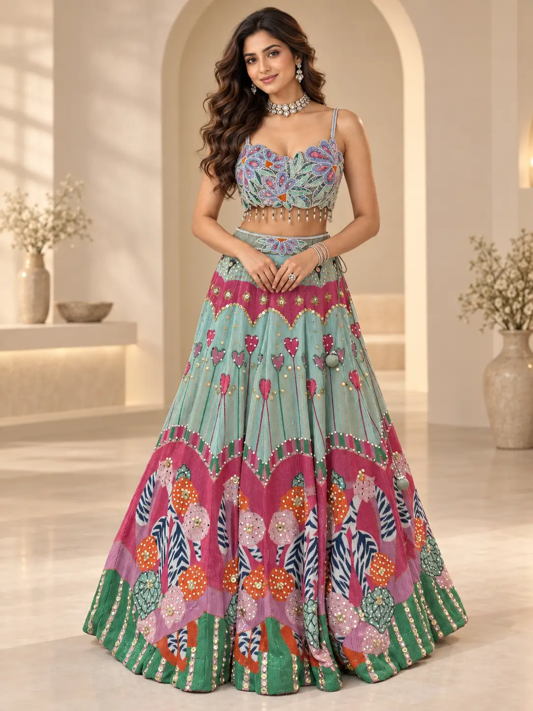 Gulnaar Garden Lehenga