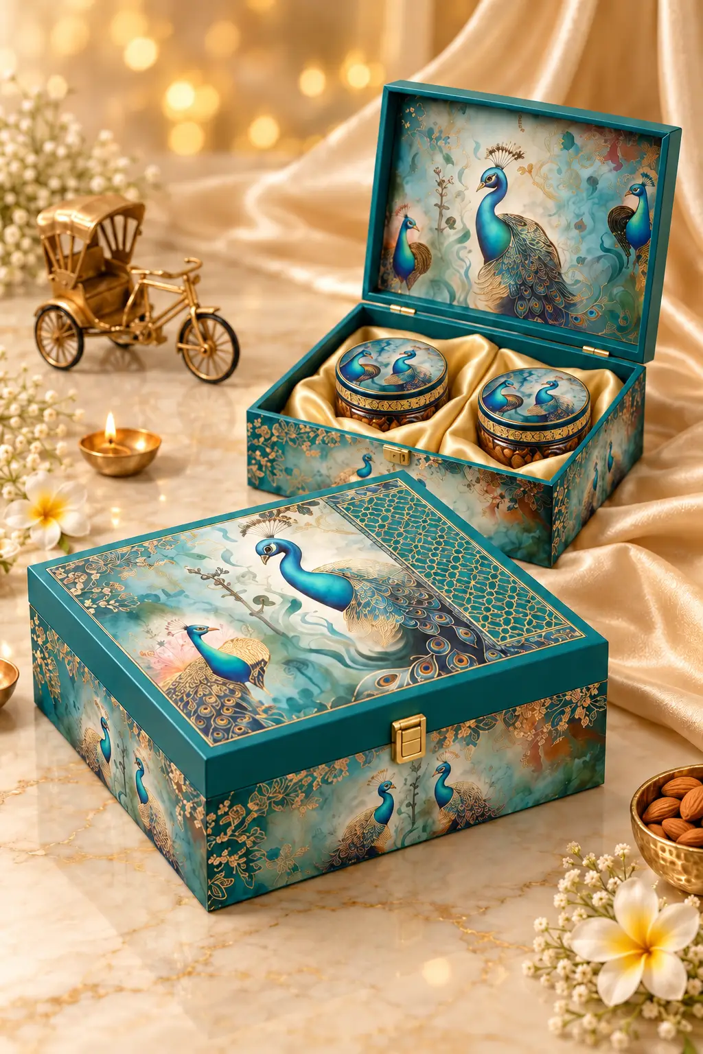 Royal Peacock Jar Box (Pack Of 25)