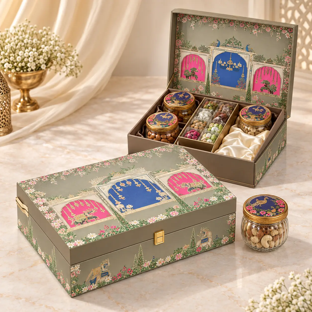 Green Royal 4 Jar Box (Pack Of 25)