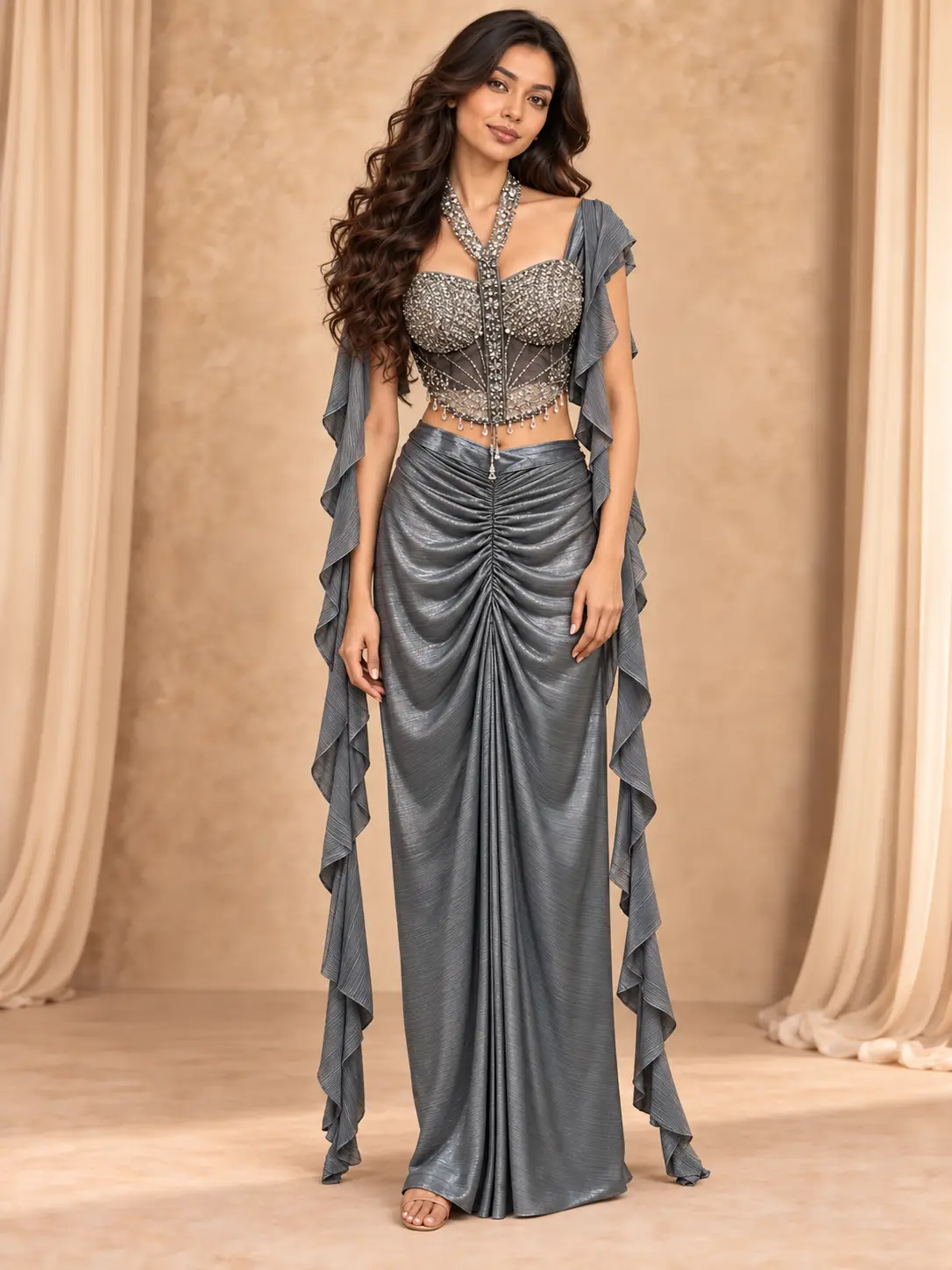 Celestial Steel Draped Set