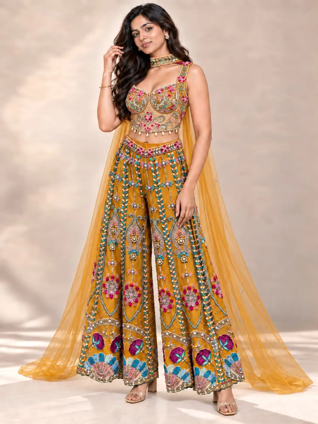 Yellow Beaded Set