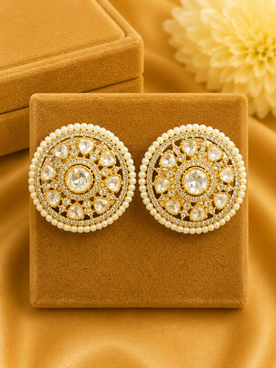 Pearl Halo Earrings