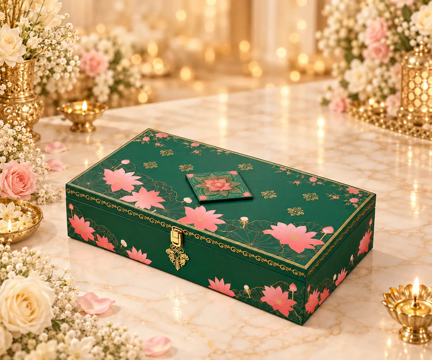 Emerald Lotus Invite (Pack Of 25)