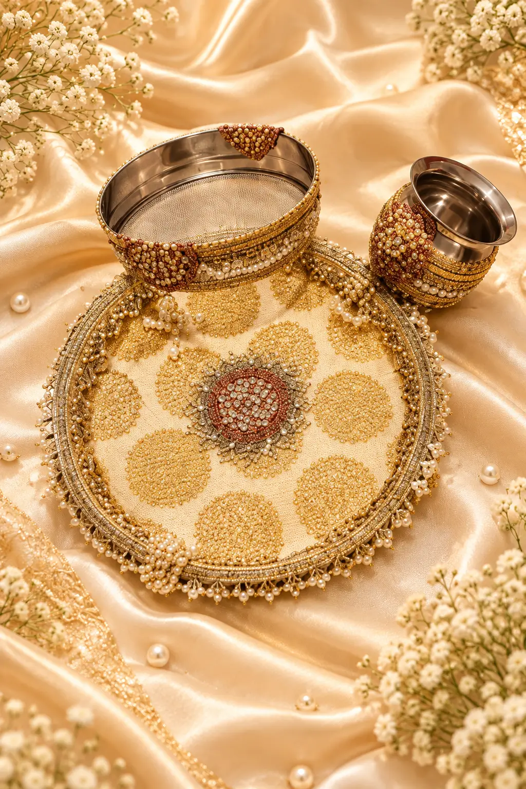 Banarsi Gold Karwa Thali
