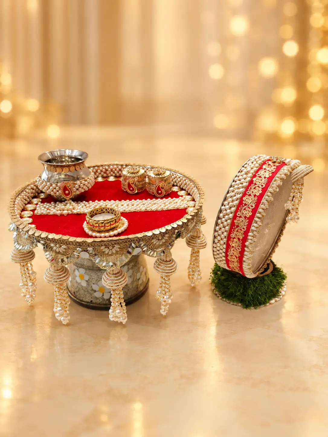 Pearl Karwachauth Thali