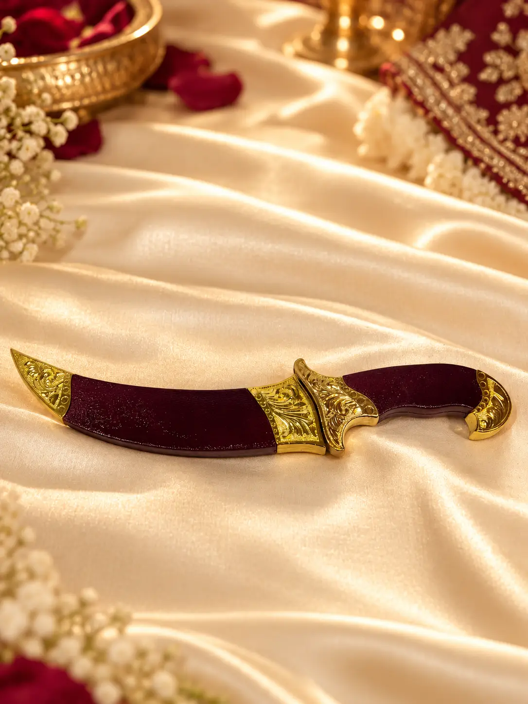 Maroon Curved Kirpan