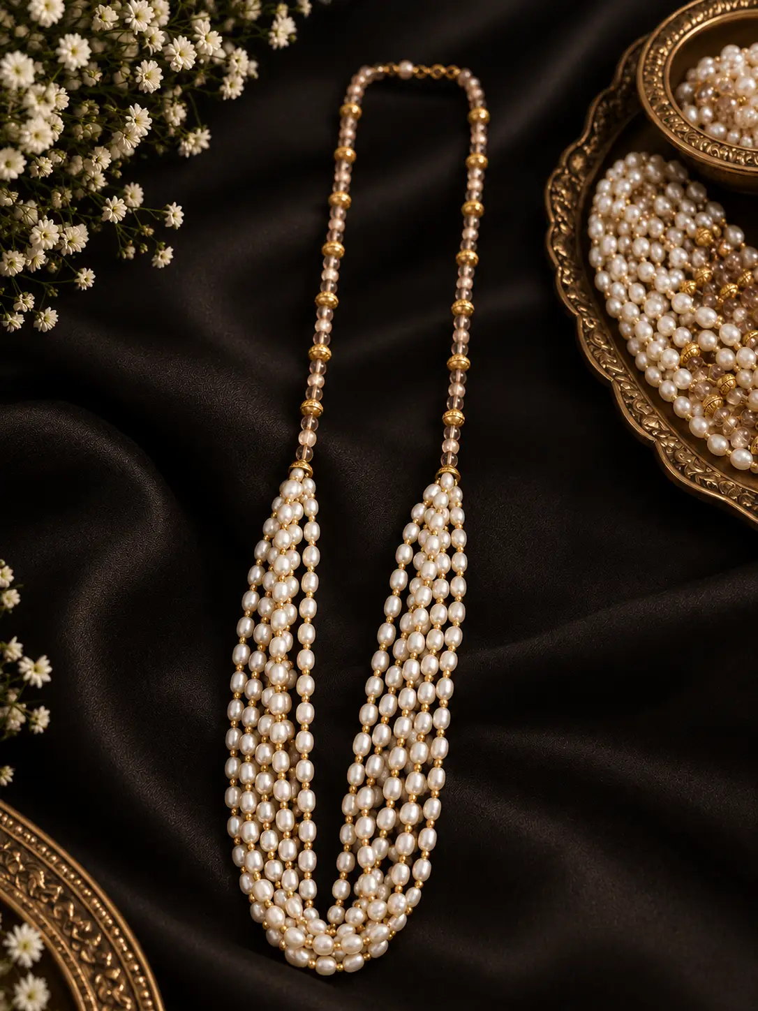 Pearl Layered Mala (Pack Of 10)