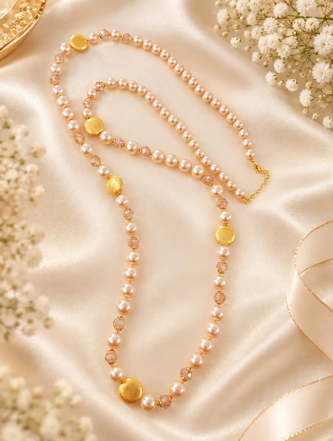 Pearl Disc Mala (Pack Of 10)