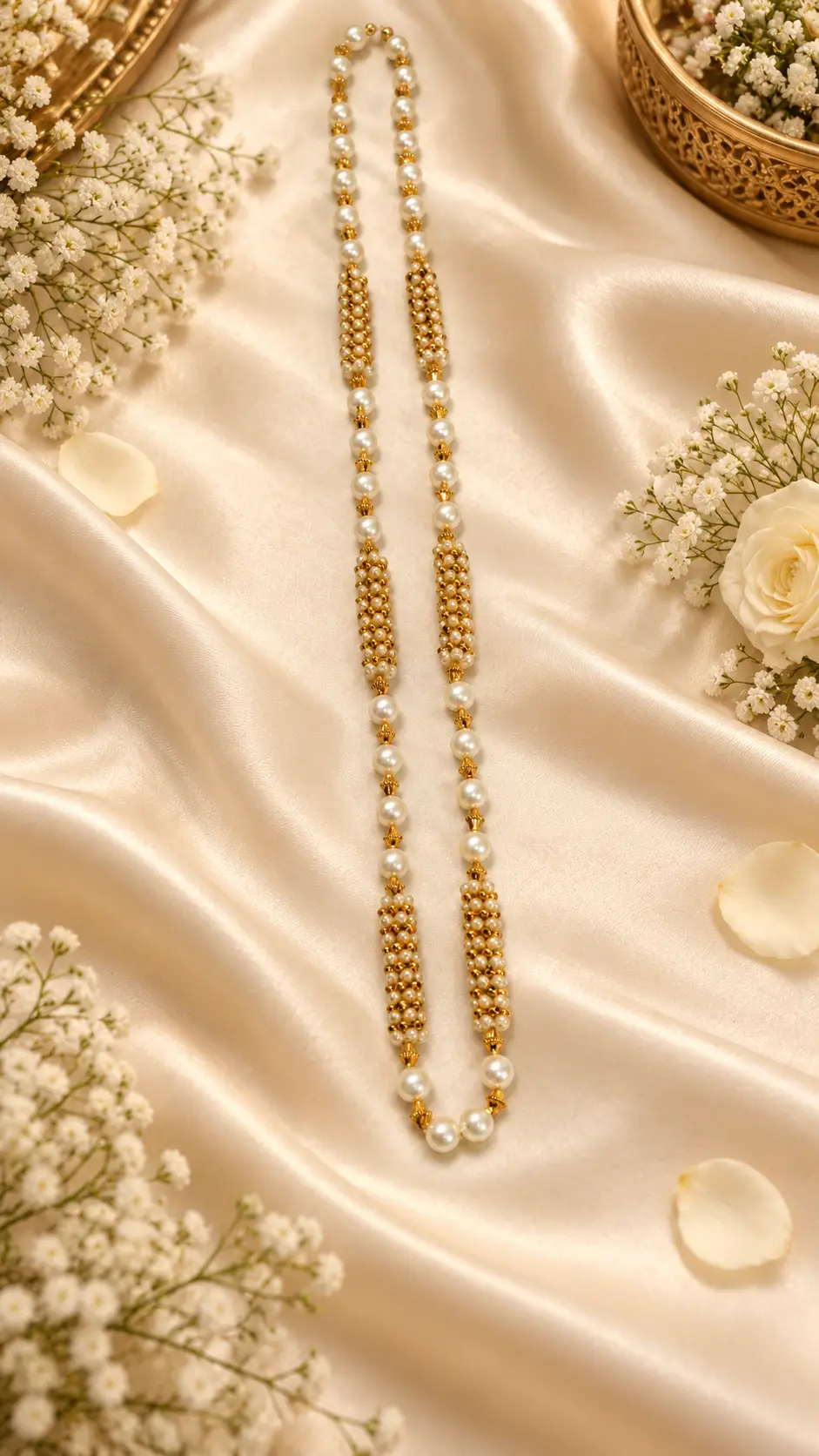 Pearl Cluster Mala (Pack Of 10)