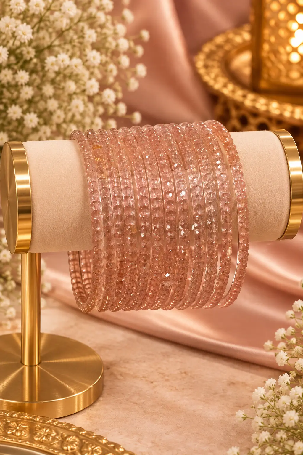 Crystal Gleam Bangles (Pack Of 12)