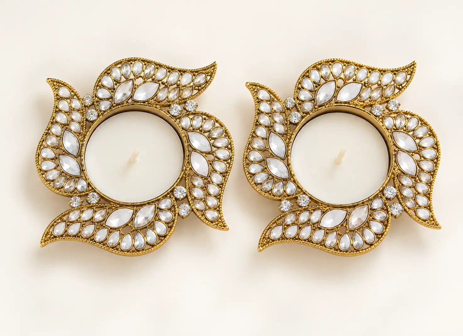 Kundan Petal Diya(Pack Of 2)