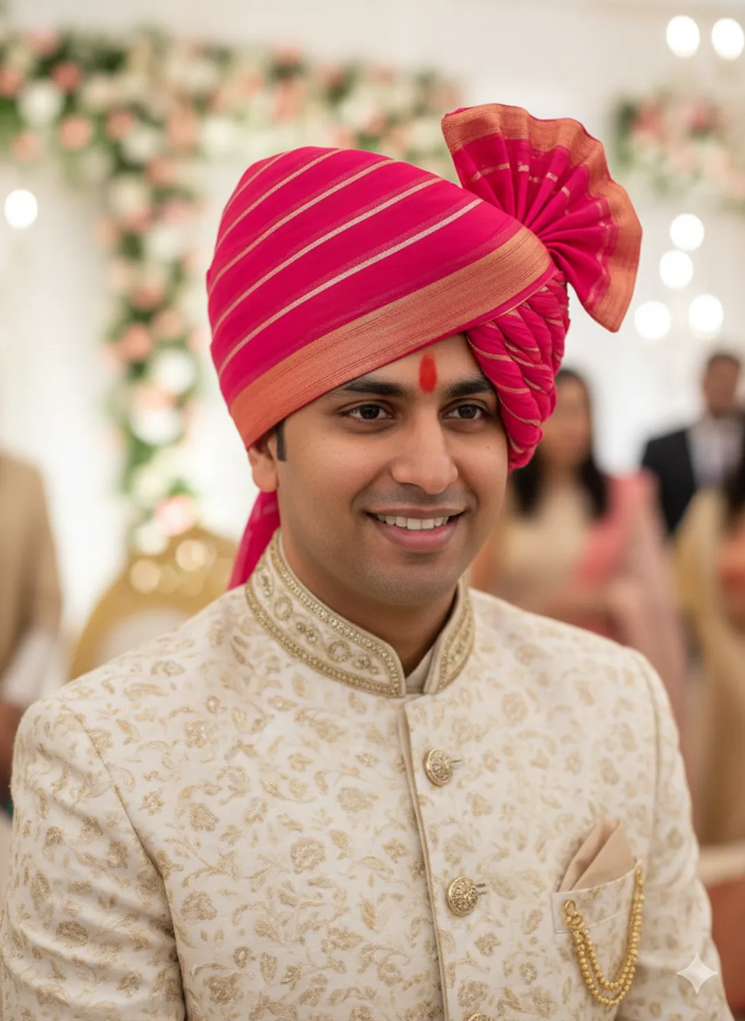 Royal Magenta Traditional Turban Safa