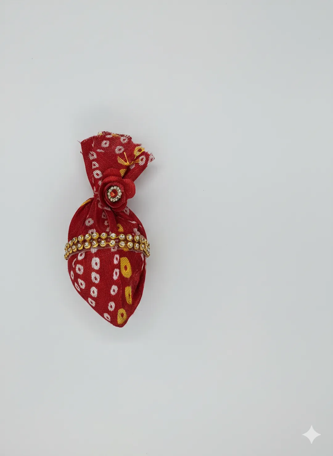 Red Bandhani Wedding Nariyal