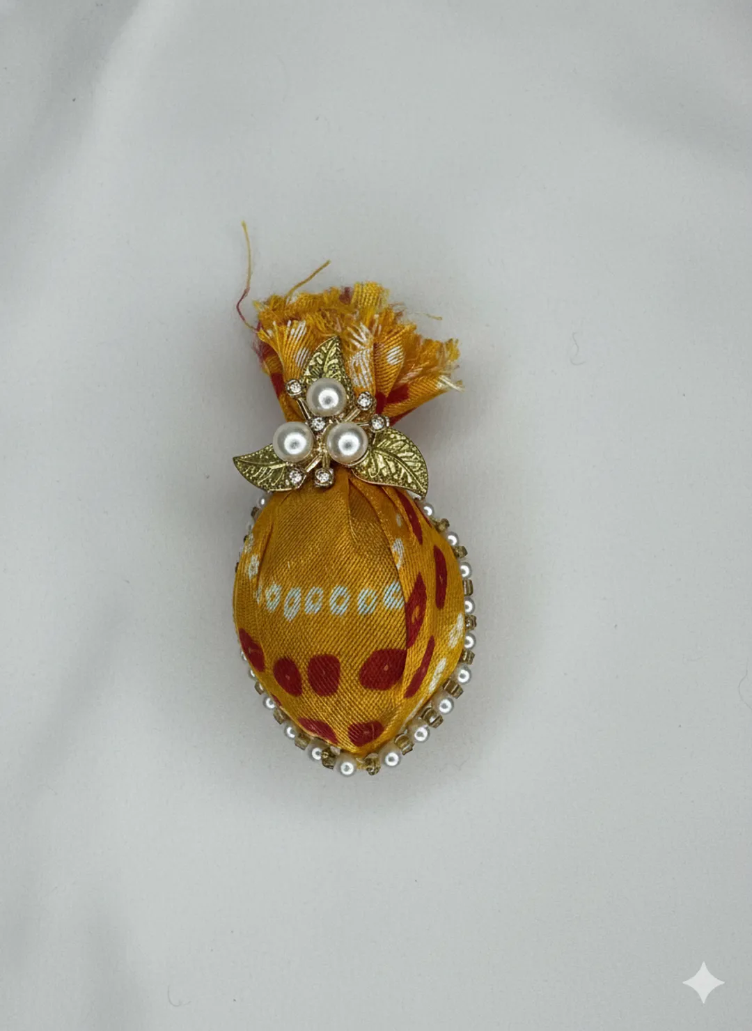 Yellow Bandhani Nariyal