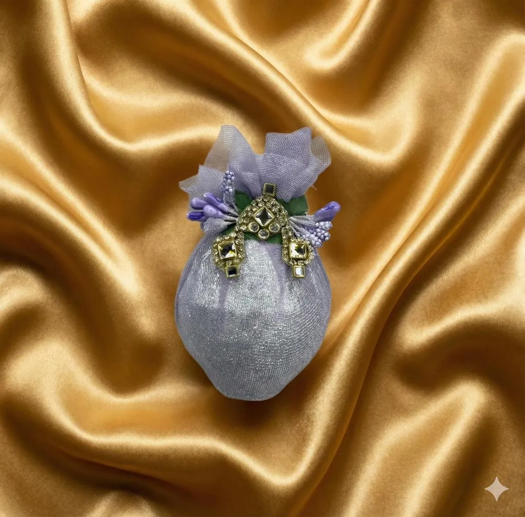 handcrafted Organza Wedding Nariyal
