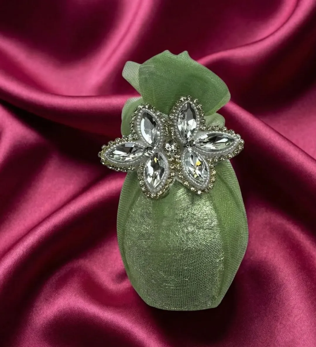 handcrafted Green Wedding Nariyal