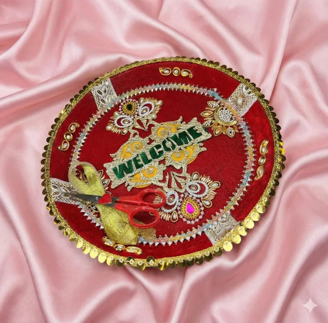 Welcome Ribbon Cutting platter