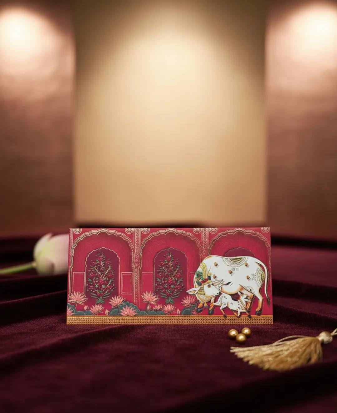 Cow & Calf Shagun Envelope (set of 10)