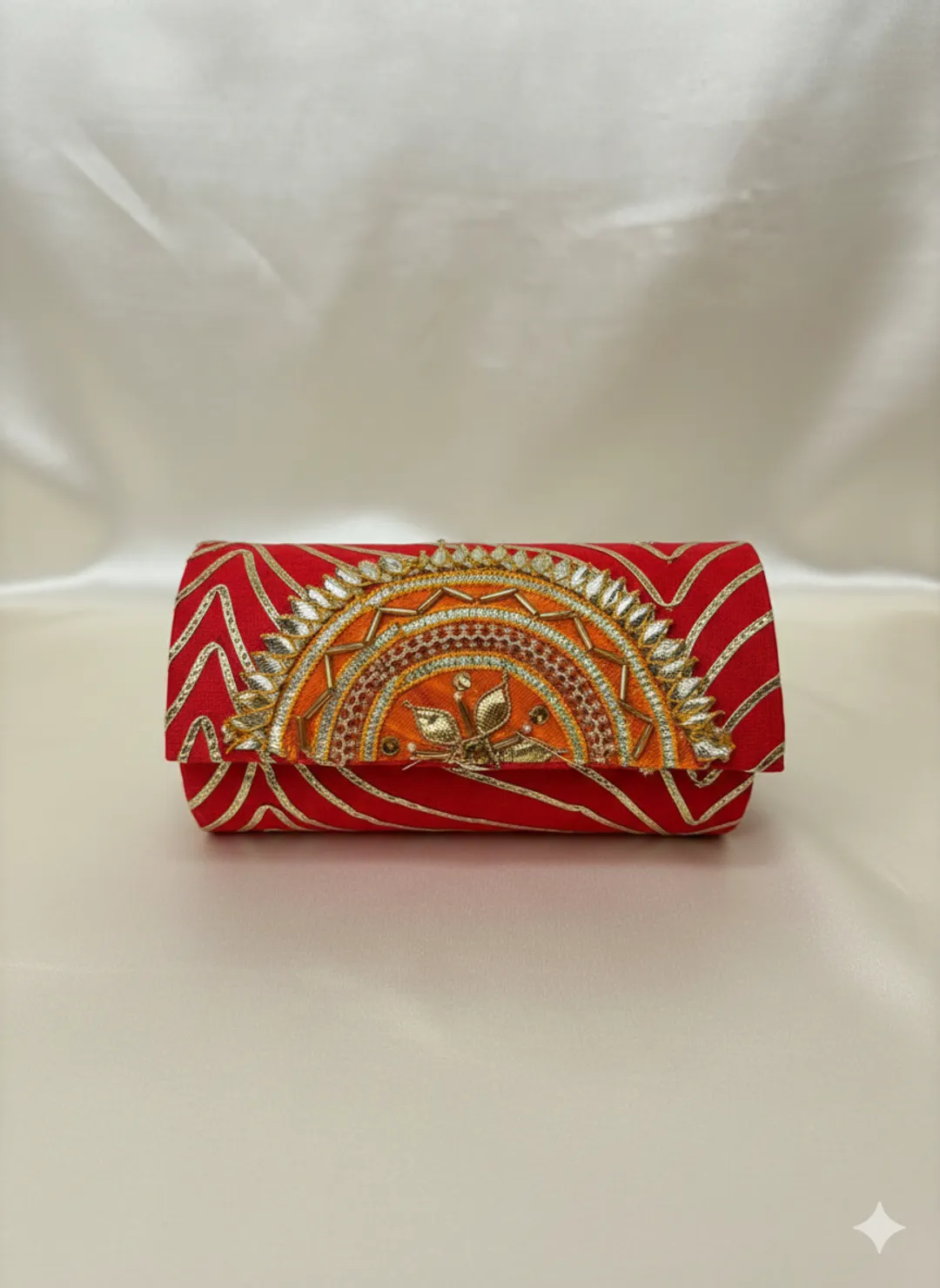 Red Embroidered Bangle Box