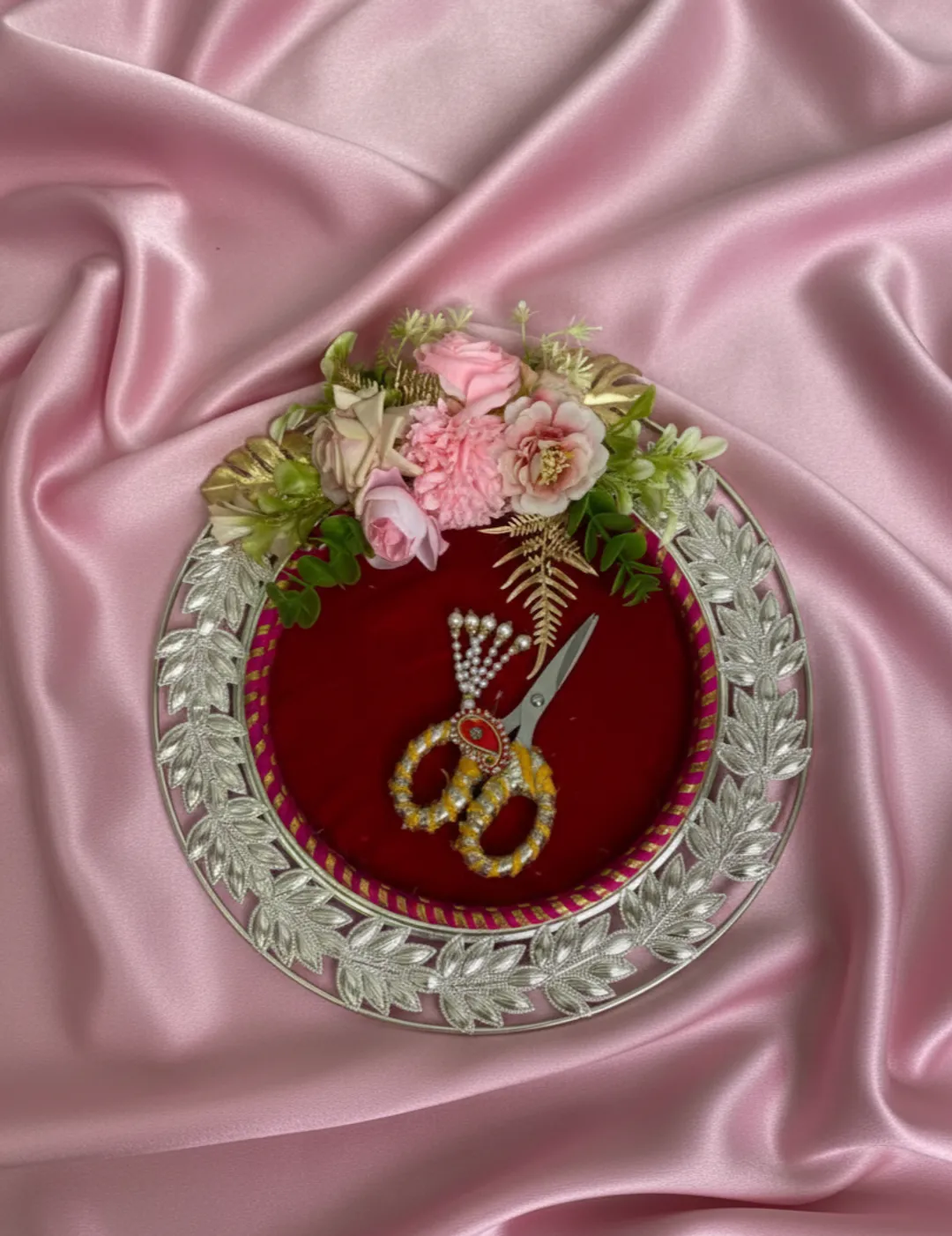 Ribbon Cutting Platter with Scissors