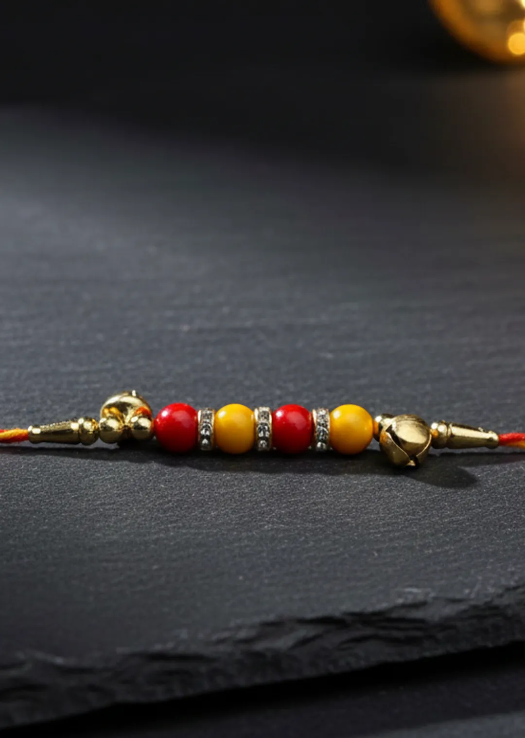 Red & Yellow Beaded Gaana (Pack Of 12)